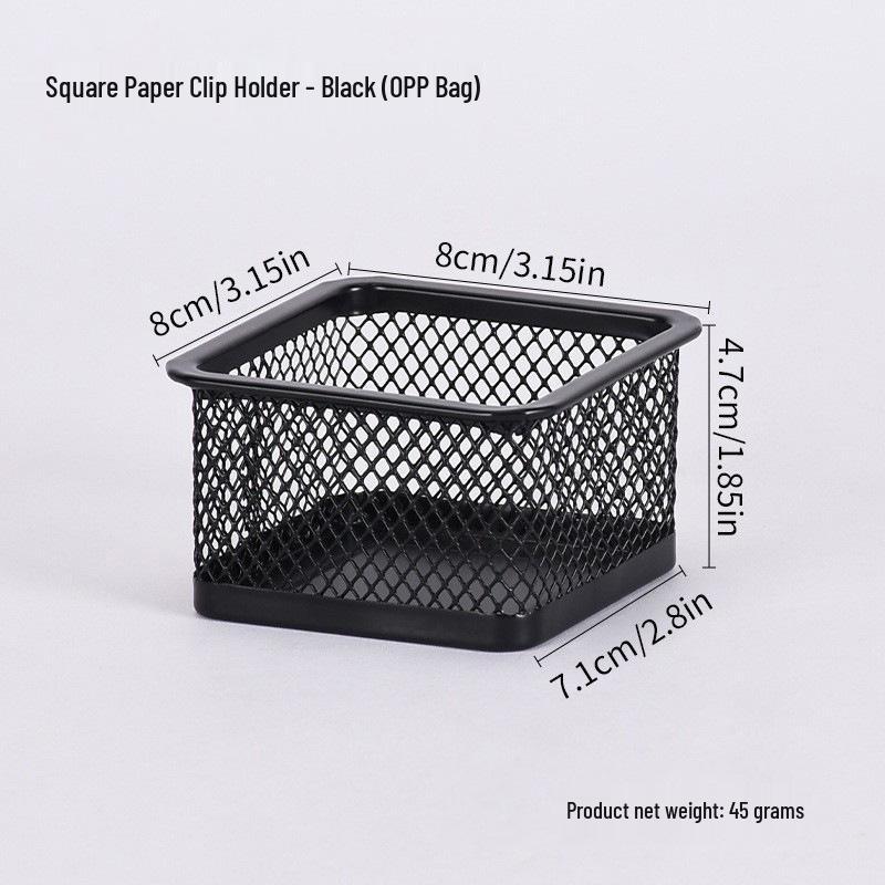 

Square Desktop Organizer: Paperclip, Thumbtack, Stapler & Cosmetic Holder