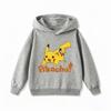 New Arrival Pikachu Print Kids Hoodie, Unisex Boys Girls Clothes, Warm Hooded Sweatshirt for Autumn Winter