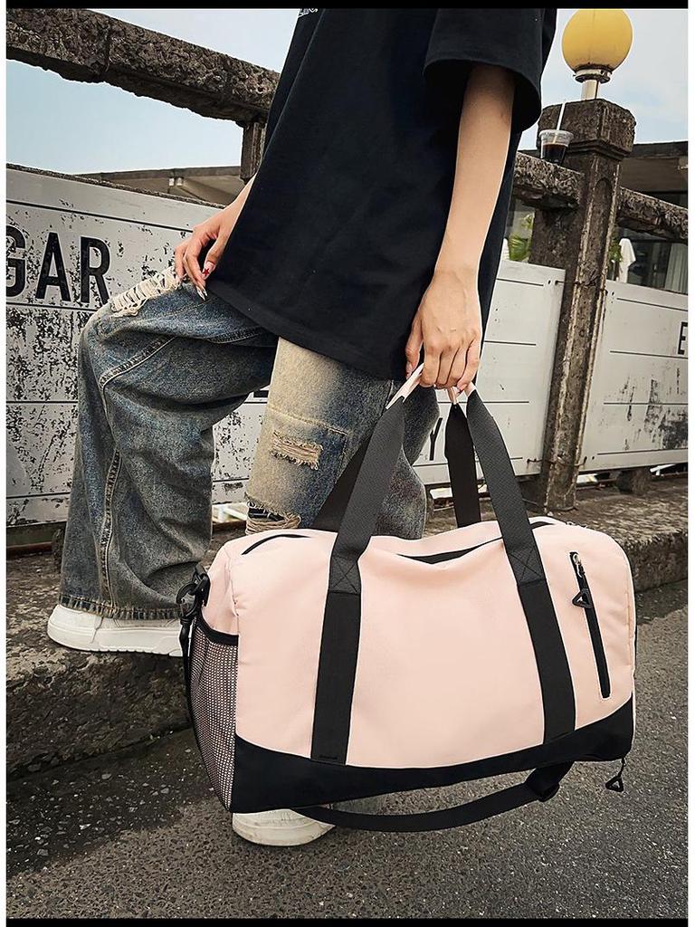 Cross-border Fitness Bag: Logo Customizable, Dry/Wet Separation, Yoga, Travel, Trolley