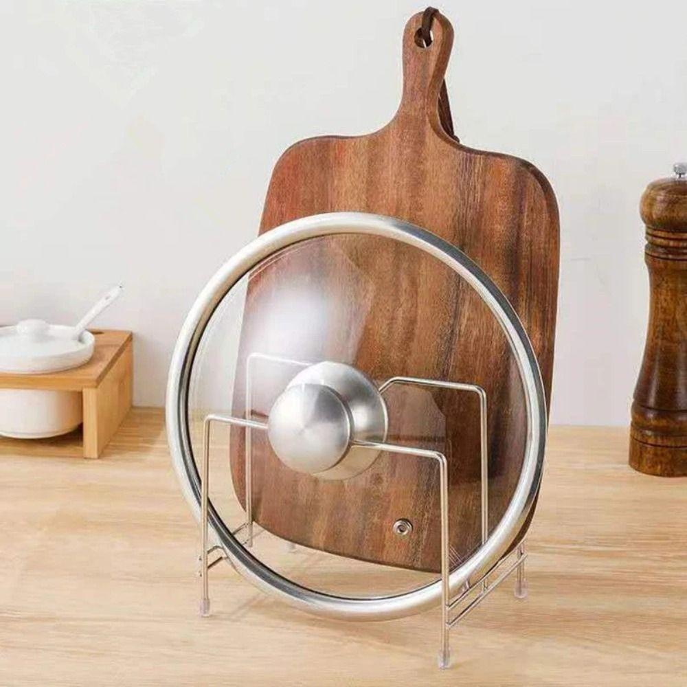 Multi-layer Stand Rack Stainless Steel Pot Lid Stand Kitchen Storage Organization Rack