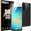 2 Tempered Glass Screen Protectors and 2 Rear Camera Lens Protectors for Samsung Galaxy A27 5G - Scratch Protection