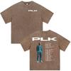 Rapper Plk Portrait Graphic Vintage Washed T-shirts Men Women Clothing Fashion Casual Oversized Short Sleeves T Shirt Streetwear