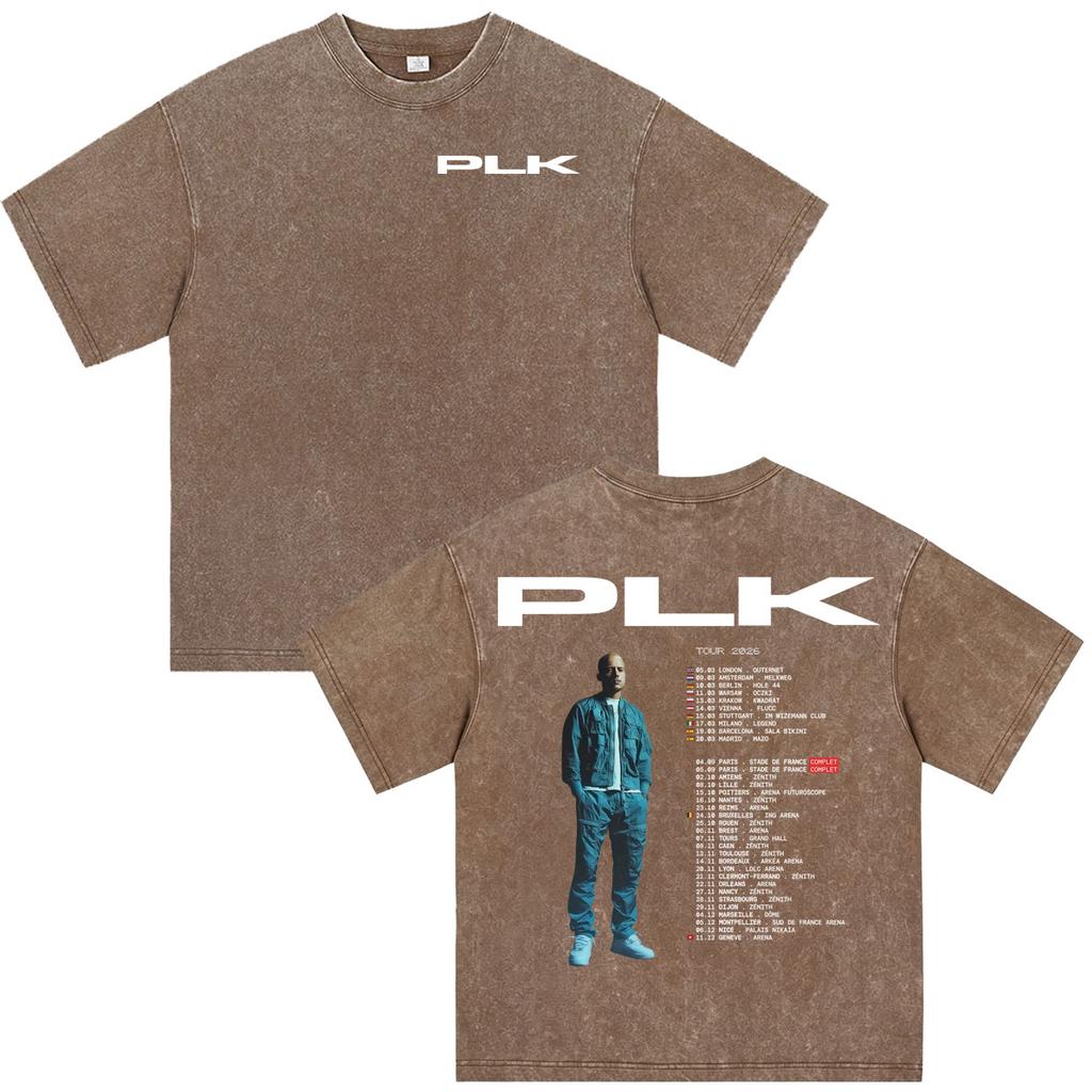 Rapper Plk Portrait Graphic Vintage Washed T-shirts Men Women Clothing Fashion Casual Oversized Short Sleeves T Shirt Streetwear
