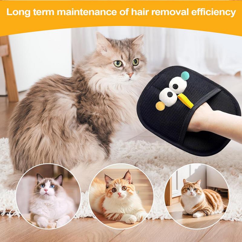 Pet Hair Remover Glove Cat Hair Glove Two-Way Reusable Washable Gentle Dog Brush For Detailing Grooming Scratching Cleaning