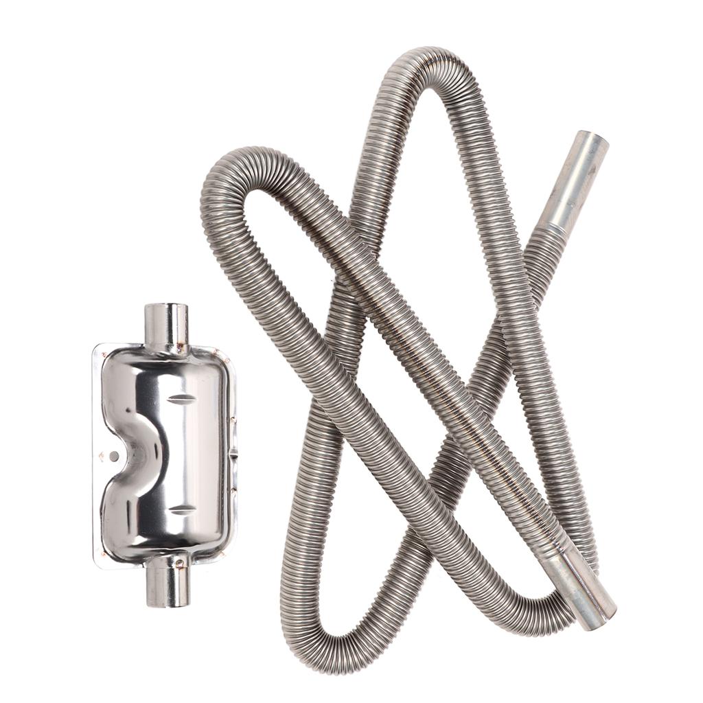 Parkeringsluftvarmer eksosrør med lyddemper Rustfritt stål Drivstofftank Diesel Gassventilslange 2,5 cm