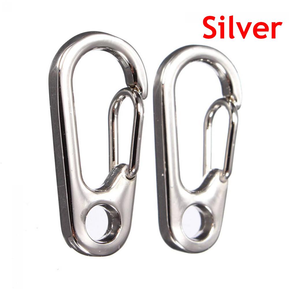5 stücke EDC Keychain Clip Split Ring Edelstahl Karabiner Frühling Schnalle Schlüsselring