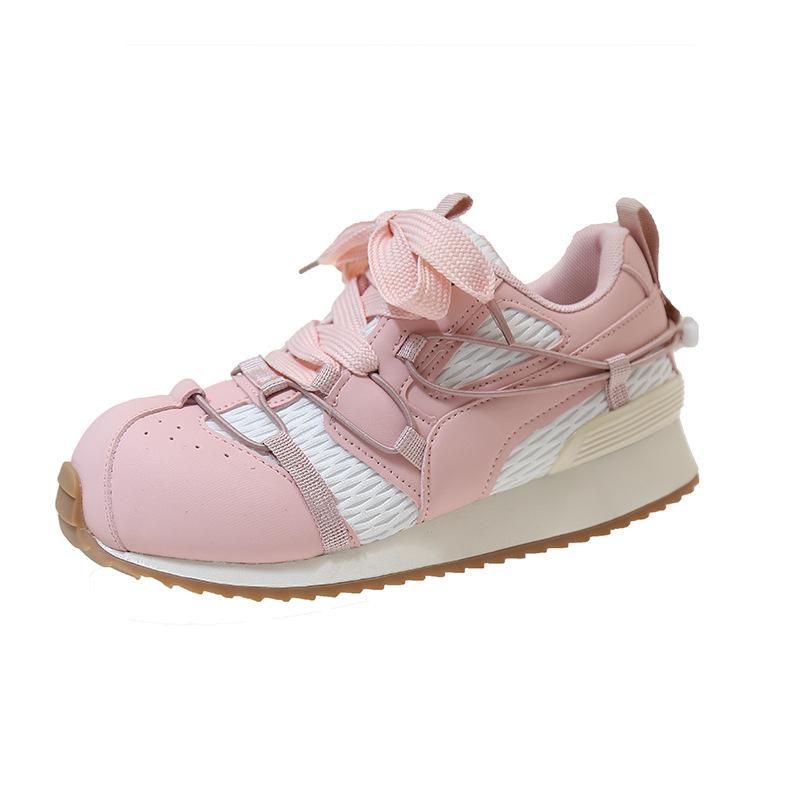 

Модная повседневная обувь на платформе, женская, весна 2025, новая, уродливая, милая, с большой головой, на шнуровке, универсальная, обувь знаменитостей из Интернета 35