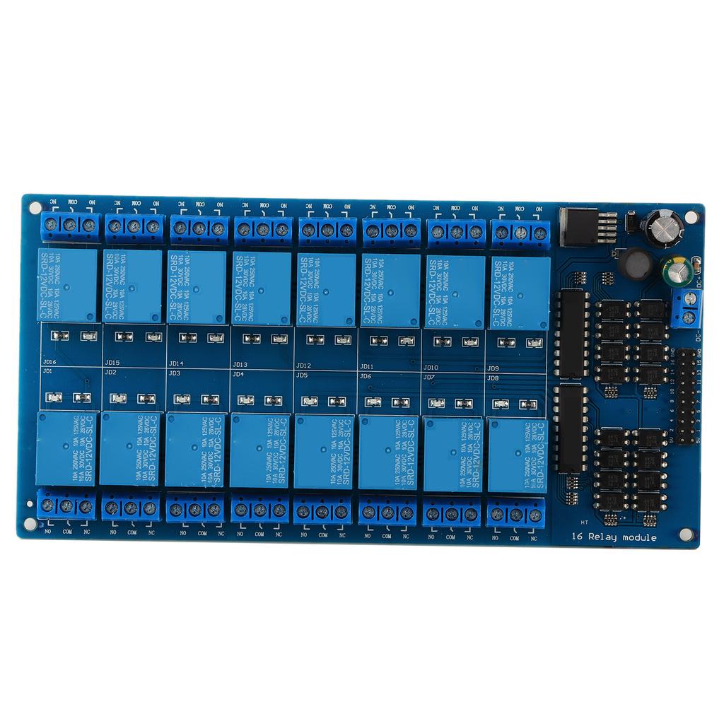 16 Channel Relay Module Electromagnetic Board for ARMAVR PIC PLC Low Level Trigger12V