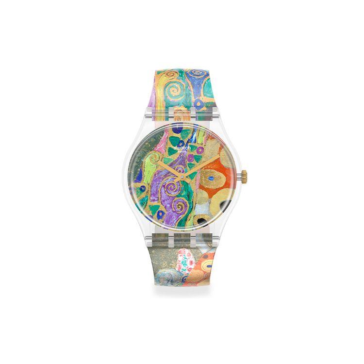 Swatch Men's Purple X Moma New York Modern Art Museum Collaboration Quartz Watch Hope Unisex Watches Gz349