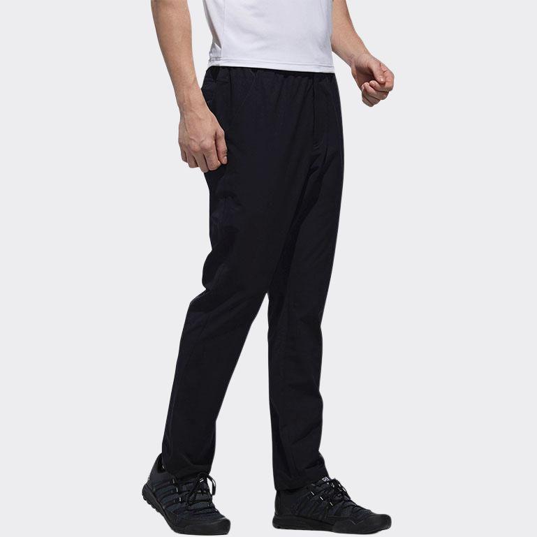 Adidas Cuffed Sports Solid Color Moisture-Wicking Casual Pants Men Pants Black DW3771