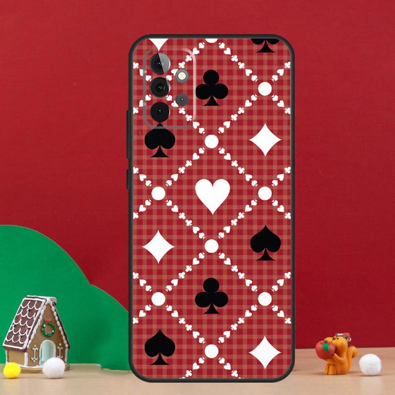 CASINO PLAYING CARDS Case For Samsung Galaxy A56 A33 A13 A36 A23 A52 A32 A12 A54 A34 A14 A16 A53 A15 A35 A55 A17