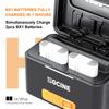 ZGCINE PS-BX1 Přenosný nabíjecí pouzdro pro baterii fotoaparátu Rychlé nabíjení 5200mAh Bezdrátový duální nabíječ baterií s
