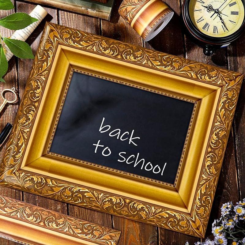 10M/Role Samolepicí DIY Party Dekorace Vintage Fotorámeček Zlatý 10M Samolepky na Černou Tabuli Okraj Dekorační Samolepka