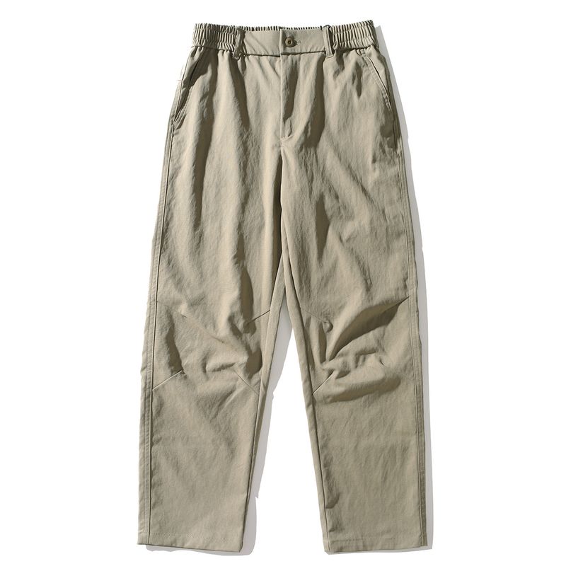 Original Foreign Trade Surplus Japanese Retro Solid Color Functional Pants for Men, Trendy Brand Loose Fit Autumn Casual Straight-Leg Pants