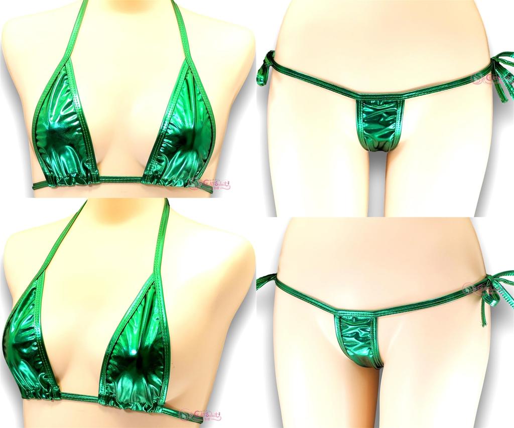 Micro Extra String Sexy Extreme Triangle Moss Green F [Cat Select] Bikini, T-Back, T-Front, Small, Panties, Lingerie, Underwear, Cosplay, Swimsuit,