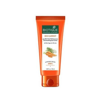 Crema solare alla carota 40+ SPF (50 ml), Bio Carrot 40+ SPF UVA/UVB Crema Solare Crema Viso Ultra Lenitiva,