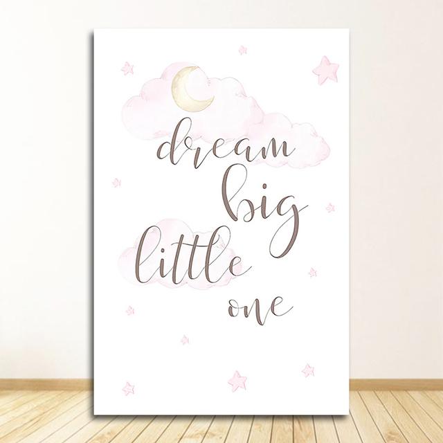 

Картина в скандинавском стиле для детей, декор для детской спальни, кролик, жираф, медведь, картина, милое животное, луна, детская настенная живопись, печать на холсте 21cm×30cm NoFrame