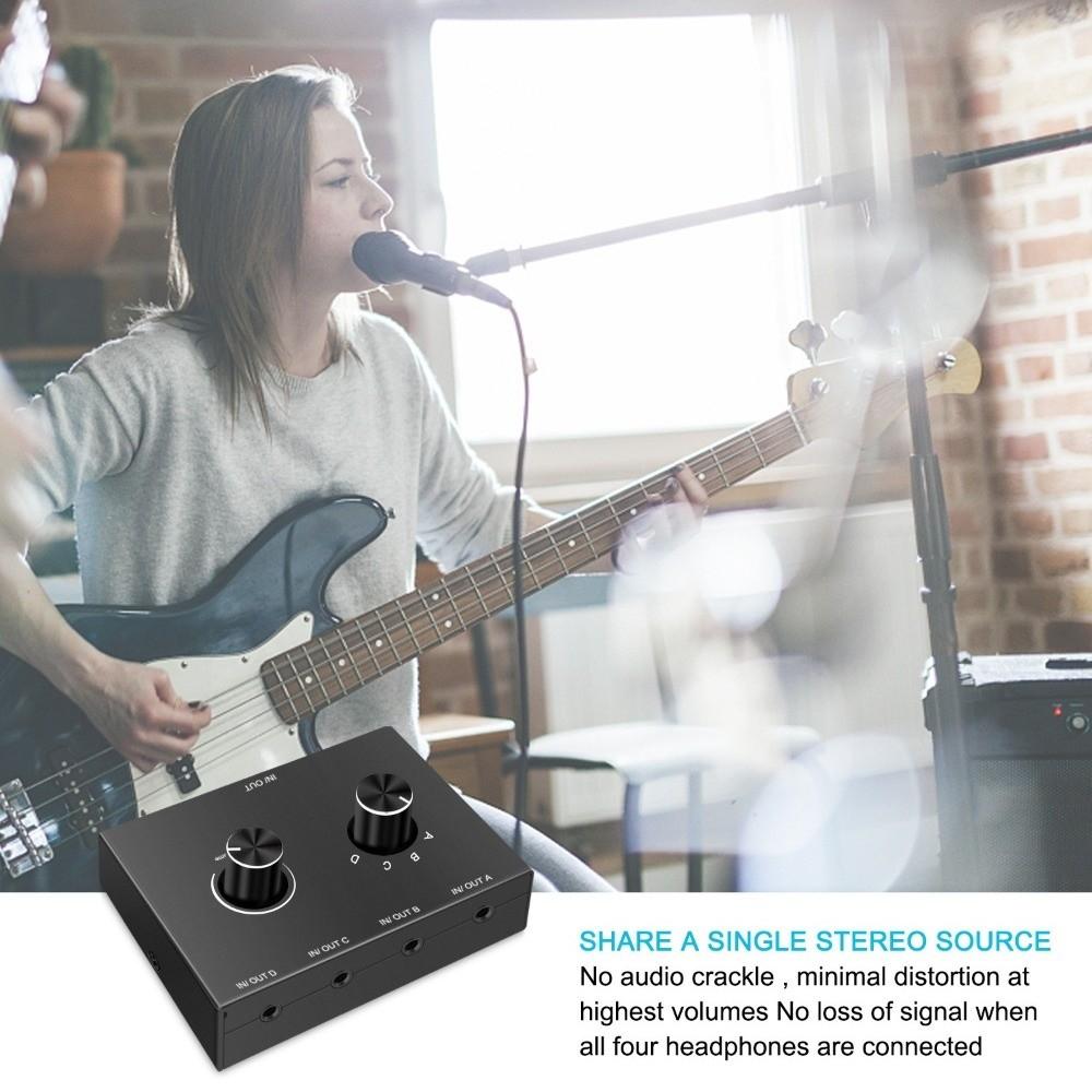 2x1/1x2 4x1/1x4 Stereo Audio Switcher 3.5mm Bi-Directional Switcher New Mini Headphone Switcher