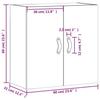 VidaXL Wall Cabinet White 60x31x60 Cm Engineered Wood 829940