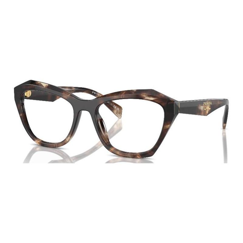 Prada Logo Acetate Irregular Optical Frame Women's Brown Brown 54