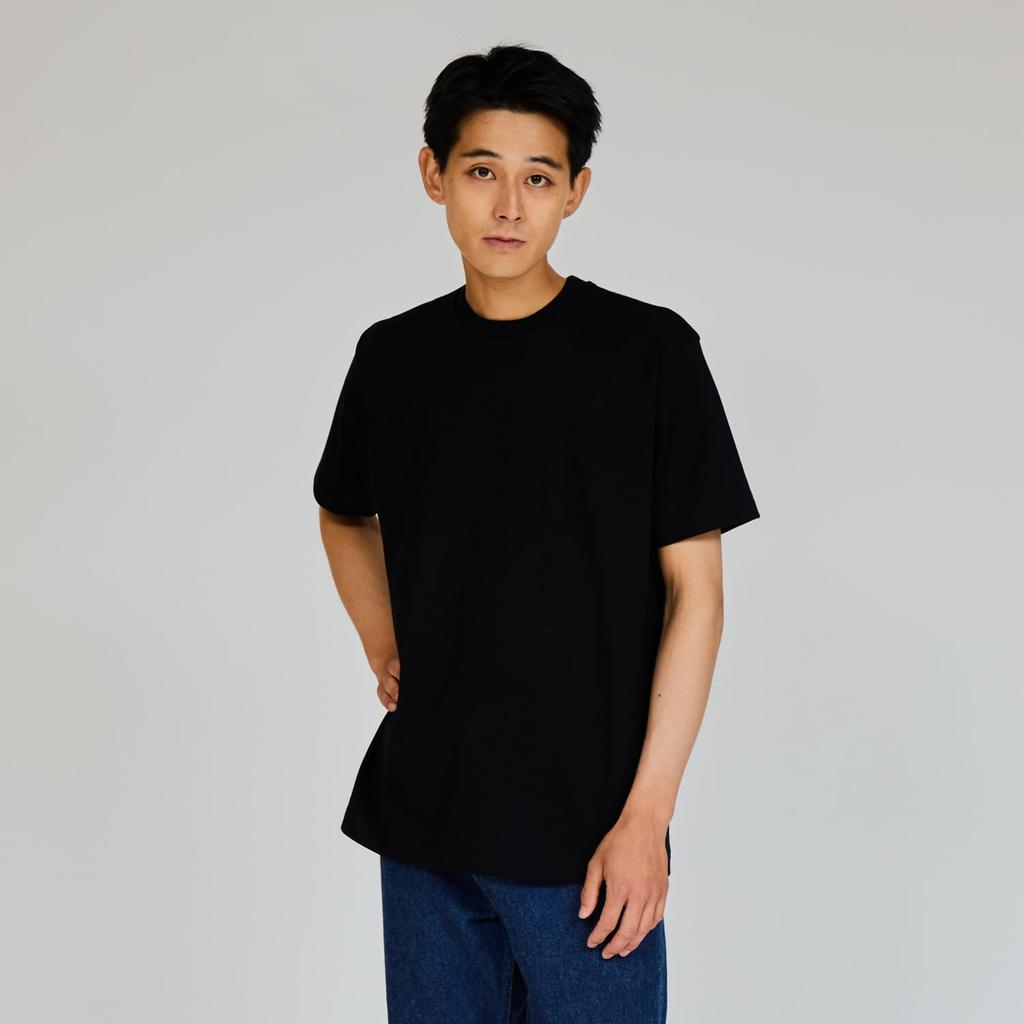 Hanes T-SHIRTS KURO Crew Neck T-Shirt HM1-B201-090-M (Short Sleeve Undershirt, 100% Cotton, Seamless Construction, Tagless)