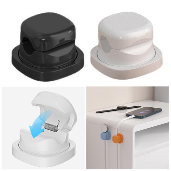 3/6 Adet 360 Derece Dönebilen Kablo Tutucu Yapışkanlı Ev Ofis Komodin Masa Kablo Düzenleyici Manyetik Tel Yönetimi Klipsi Şarj Kablosu Tutucu