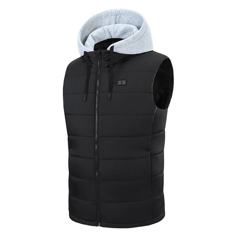 The New Smart Heating Vest Hat Can Be Detached and Charged To Heat Outdoor Thermal Vest for Men and Women