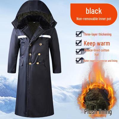 Kuzhe Men's Winter Reflective Cotton Overcoat with Detachable Liner