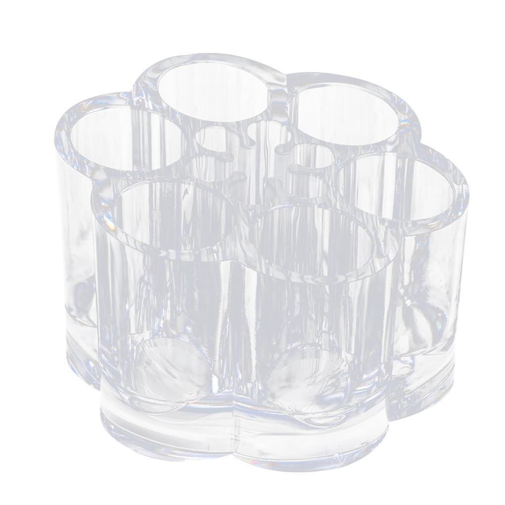 

1 шт. Новый акриловый прозрачный органайзер для кистей для губ, подставка для косметики в форме цветка