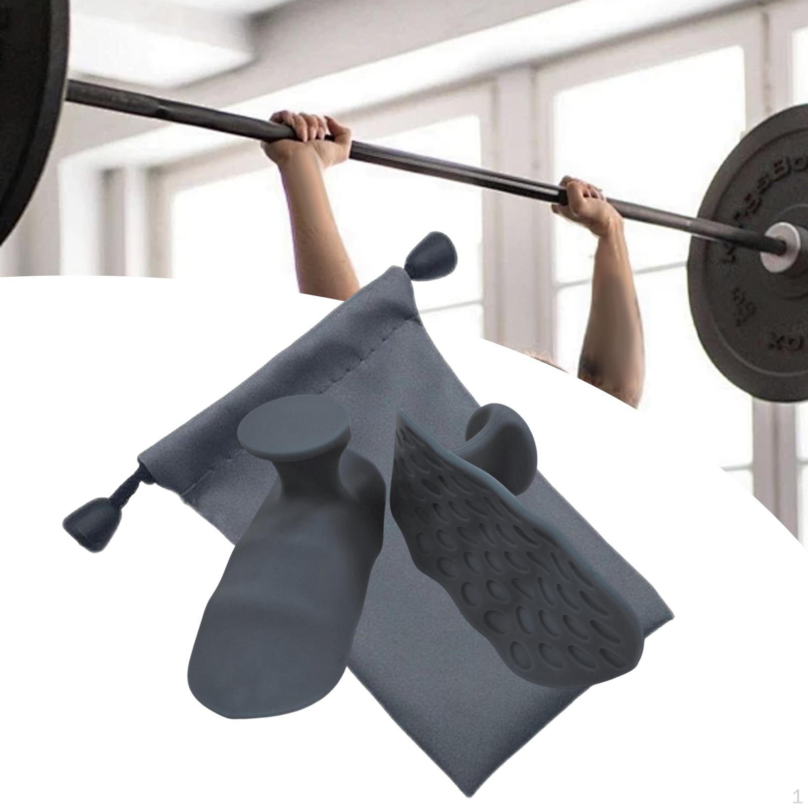 

2 шт. Перчатки для тяжелой атлетики без пальцев, противоскользящие, универсальные, усиливающие сцепление накладки серый