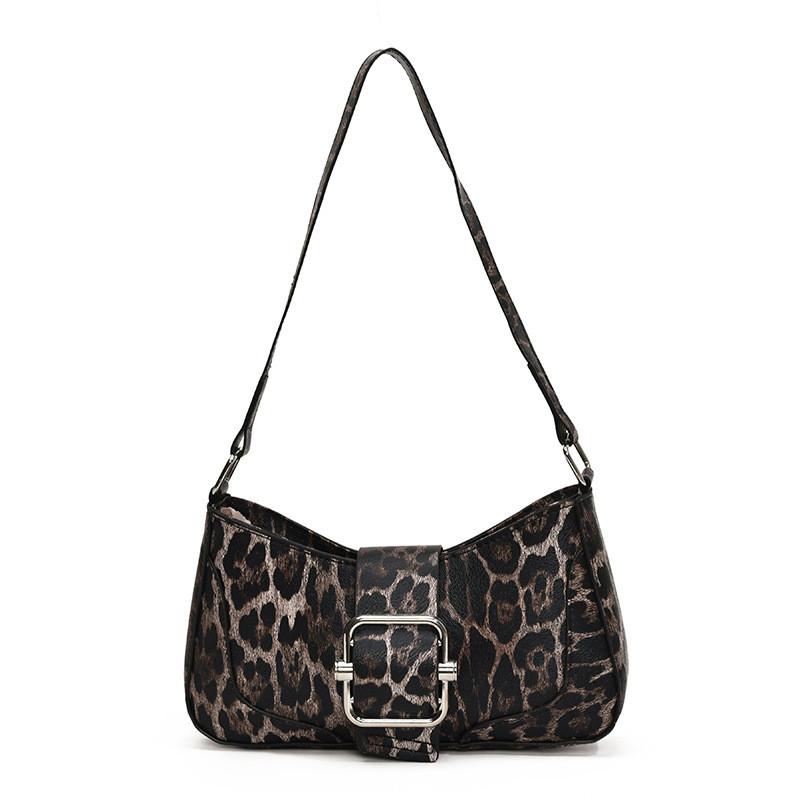 Small Fashionable Square Leopard Print Tote Bag For Women With Trendy Style