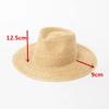 202601-hh5395A Breathable ins chic summer solid Natural raffia grass classic  fedoras cap men women panama jazz hat