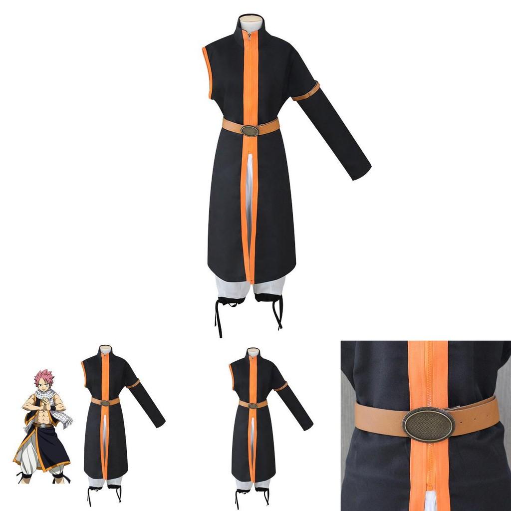 Stilvolles Natsu Dragneel Fairy Tail Cosplay-Outfit für Männer und Frauen Halloween-Partys