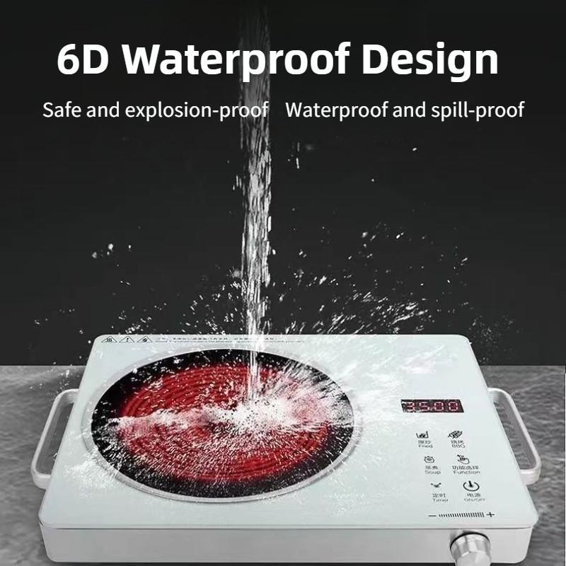 3500W High Power Induction Cooker Desktop Intelligent Electric Ceramic Stove Kitchen Cooking Appliance