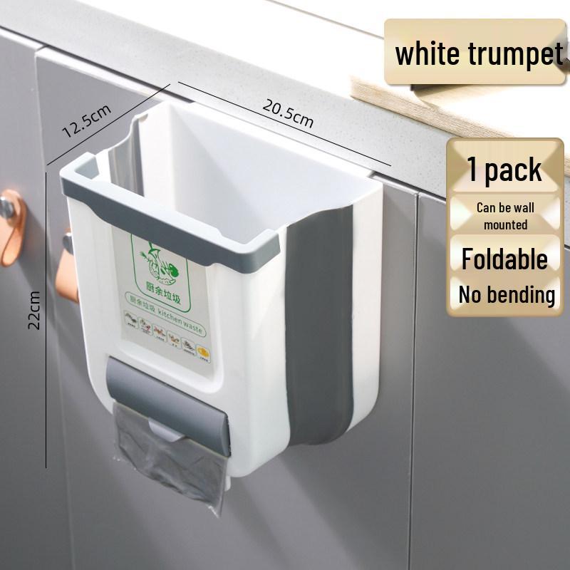 Wall-Mounted Foldable Kitchen & Bathroom Trash Bin
