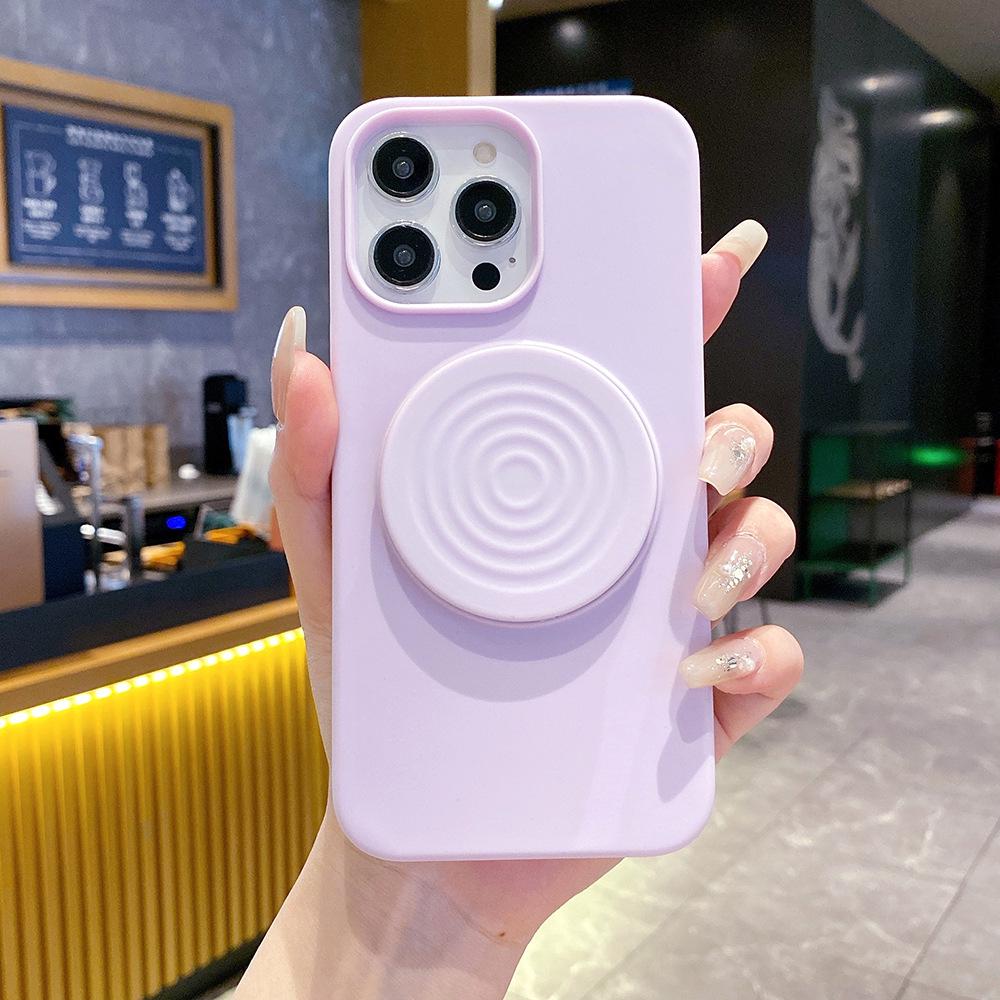 Bo Yang Drop-Proof Folding Stand Case for iPhone 17 - Liquid Silicone for Apple 16 Pro Max