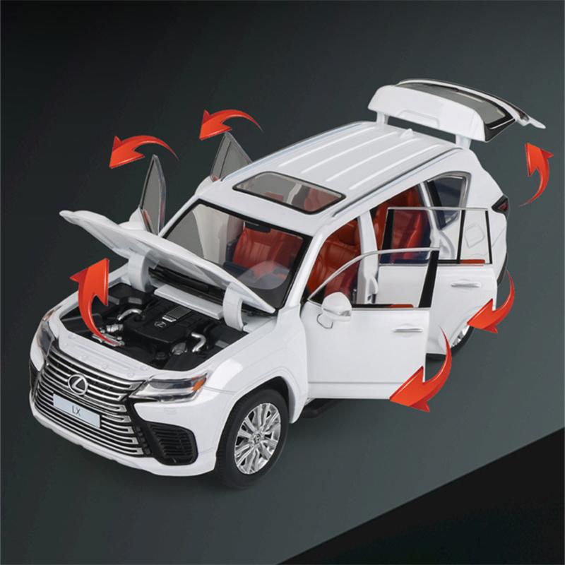 New 1/32 Lexus LX600 SUV Alloy Luxy Car Model Diecasts Metal Off-road Vehicles Car Model High Simulation with Light Childrens Toy Gift