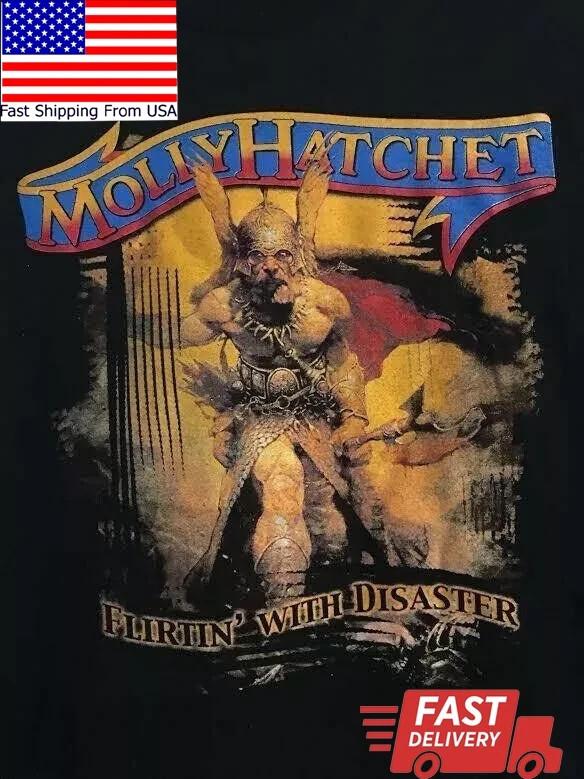 MOLLY HATCHET FLIRTIN WITH DISASTER Black Men Women S-2345XL T-Shirt XL