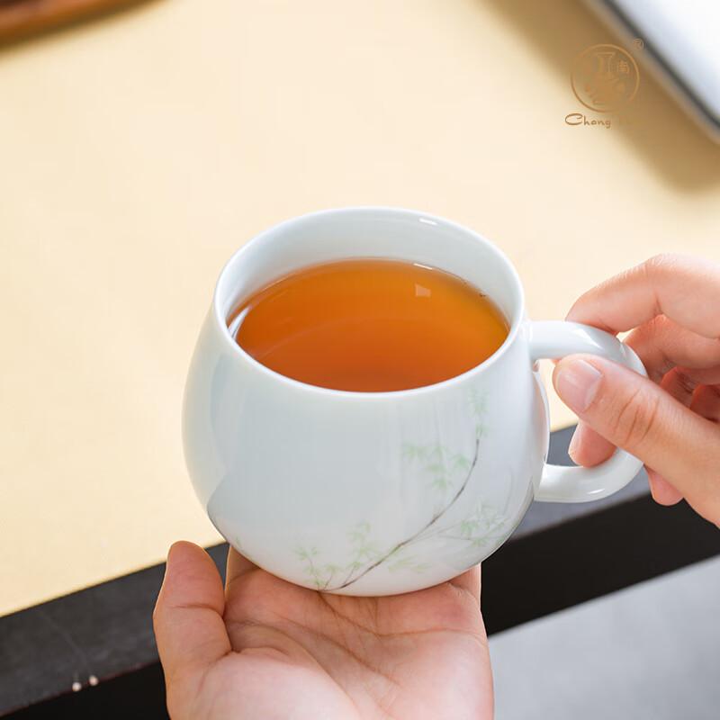 Changnan Tea Cup, Yingqing Ceramic, Jingdezhen Tea Infuser Mug with Filter And Lid, Office Tea Brewing Cup, Step by Step Promotio