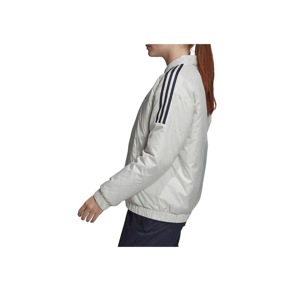 Adidas Sports Windproof Warm Stand-Up Collar Cotton Jacket Women Jackets White GH4582
