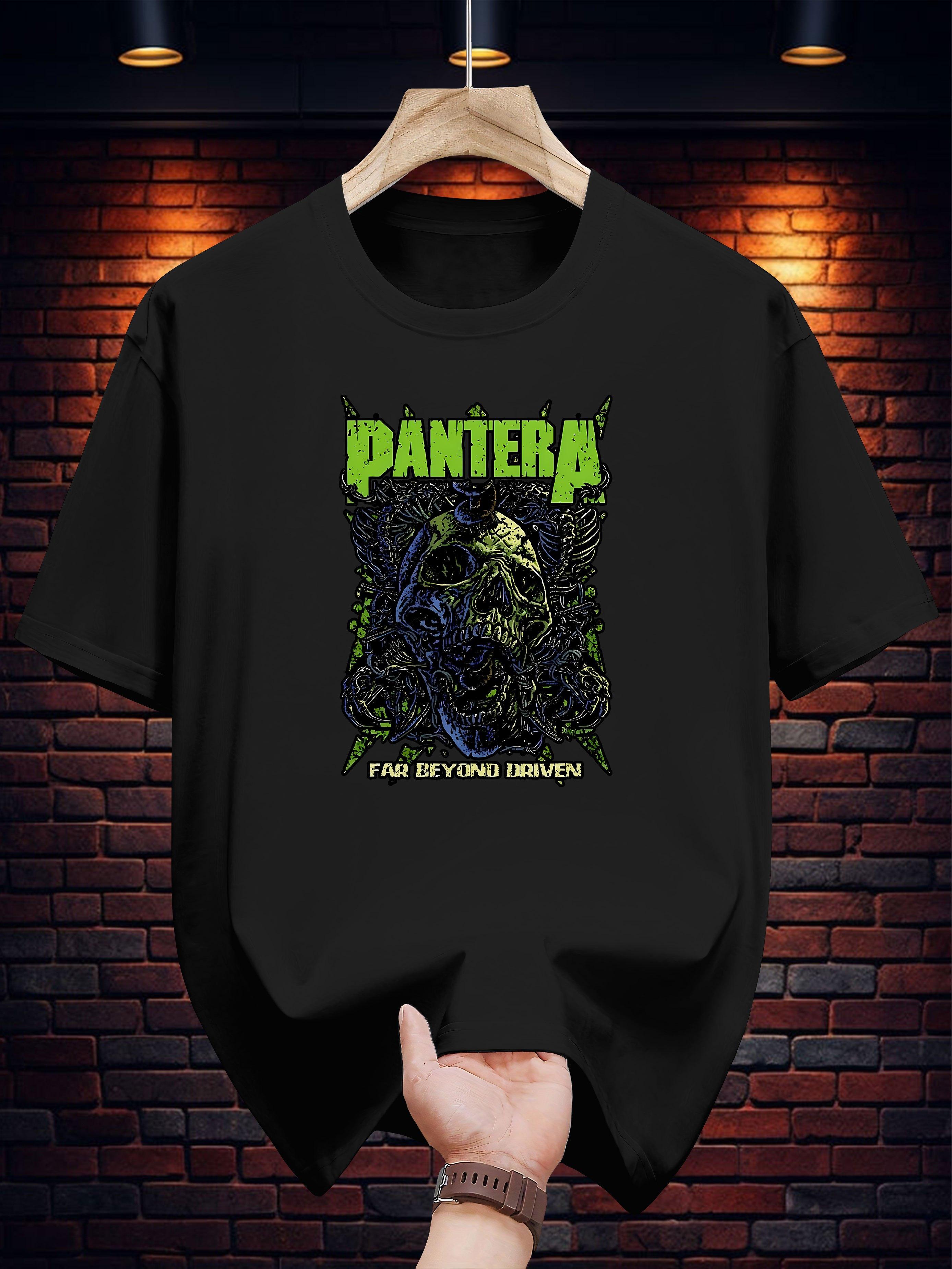 Graphic Print T-shirt - Dark Green Skull & Foliage Design XL