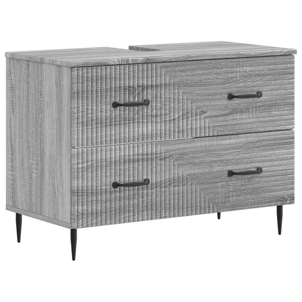 3 Piece Bathroom Cabinet System HAARLEM Sonoma Grey