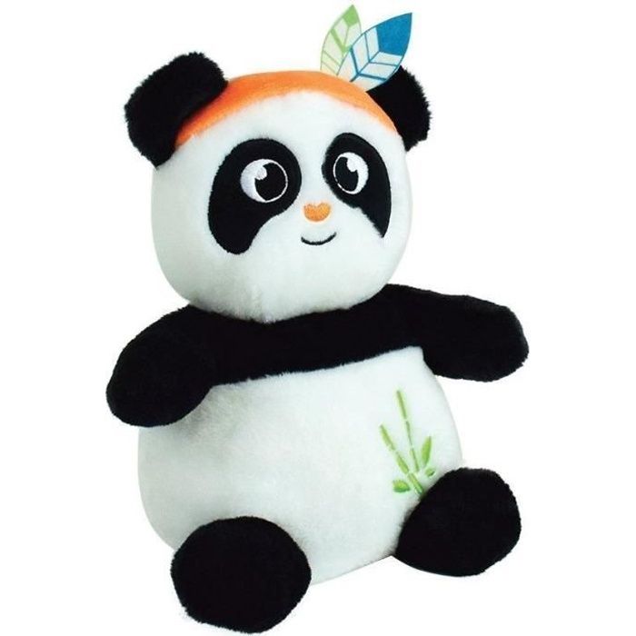 INDIAN PANDA Hot Water Bottle Plush Toy - JEMINI - H 21 Cm - White and Black - Baby