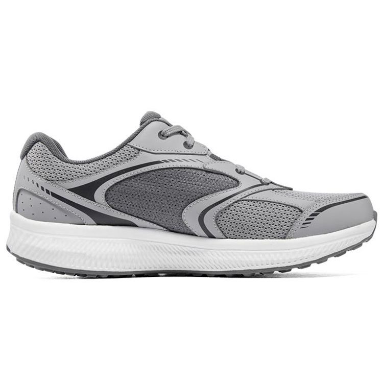 Skechers Go Run Comode Traspiranti Rete Ammortizzazione Resistenti Basse Scarpe da Corsa Uomo Sneaker Grigio Bianco 220371-GYW