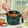Mini plat à réchaud électrique portable pour 1 à 3 personnes, poêle à frire électrique antiadhésive multifonctionnelle, pot de nouilles Lamian utilisé pour la friture/le ragoût/la cuisson à la vapeur.