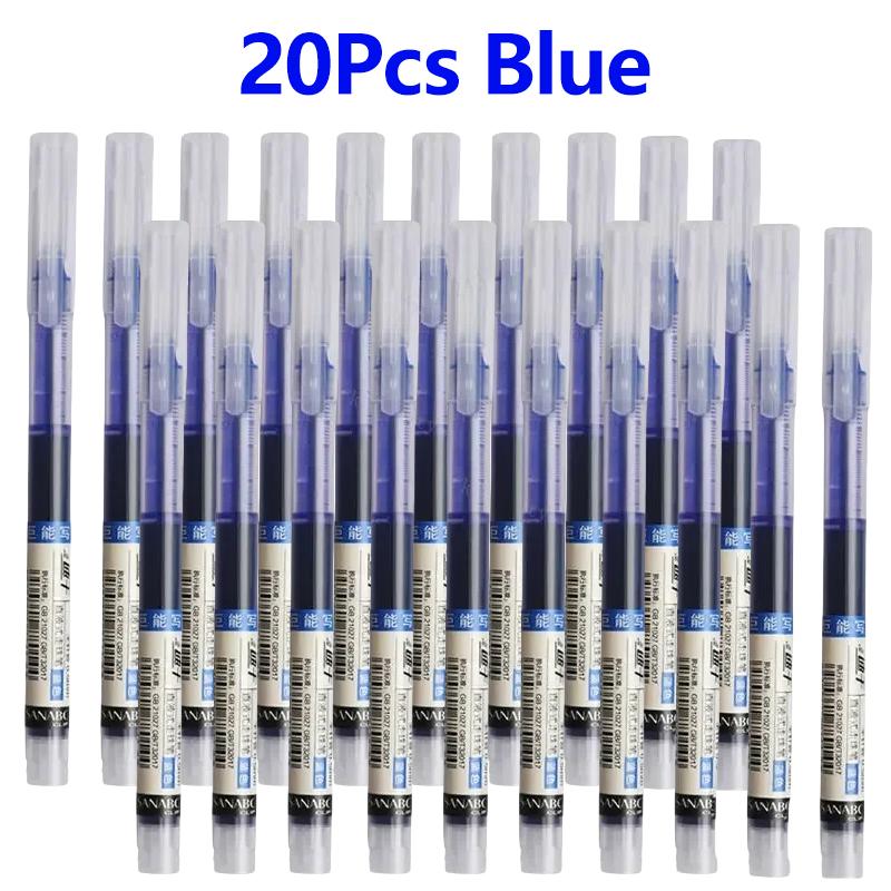 Needle Type Gel Ink Pens Black/Blue/Red 0.5mm Liquid Ballpoint Pen Students Stationery School Office Writing Tool