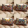 2D Colorful Deer Pattern Pillow Cover Suitable For Sofa Bedroom Car Pillow Cover Cushion Rectangular Back Cushion