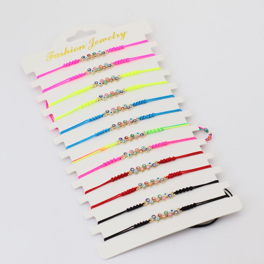 

Stylish 12Pcs/Set Baseball Football Basketball Rugby Bracelet Unisex Turkey Evil Eyes Braslet Outdoor Sports Cycling Braclet Adjustable