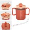 Elderly Care Cup 300ml Water Cup With Handles Mugs With Straw Unspillable Cup Anti-choking Recovery Feeding Cup Drinking Cup