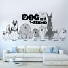 Lovely Dog Is A Friend Wall Stickers Home Decor Animal Wall Decals Diy Mural Art